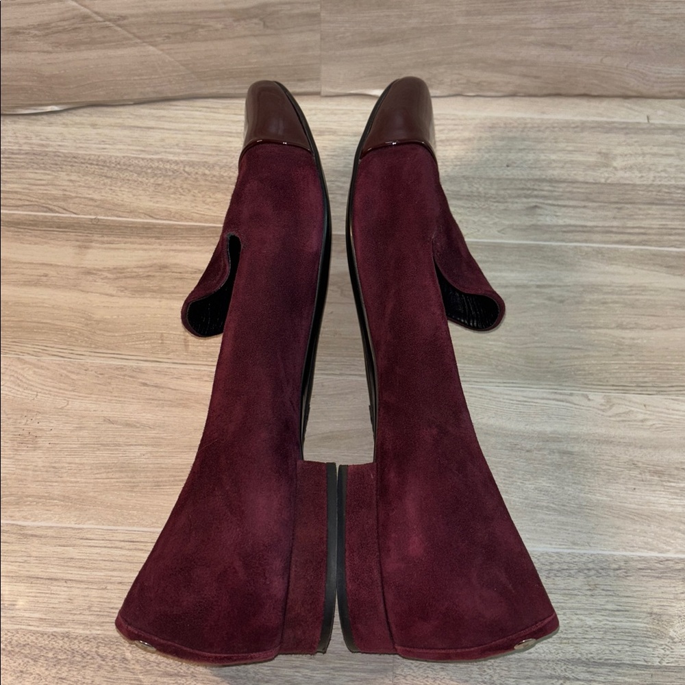 AGL Plum Suede Flat Loafers - Picture 7 of 9